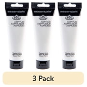 3 pack Royal & Langnickel Essentials 120ml Titanium White Acrylic Artist Paint