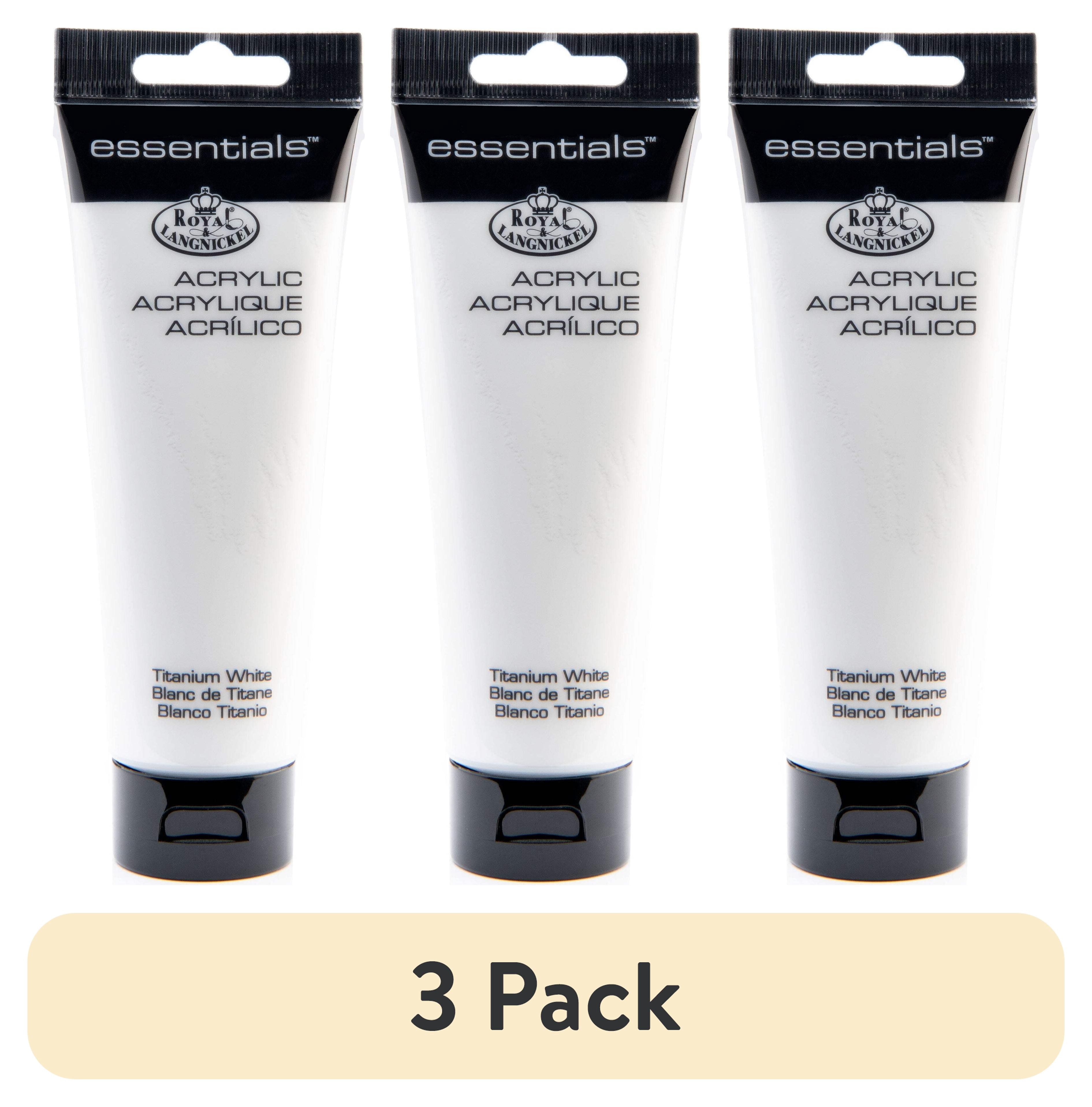 (3 pack) Royal & Langnickel Essentials 120ml Titanium White Artist Acrylic Paint