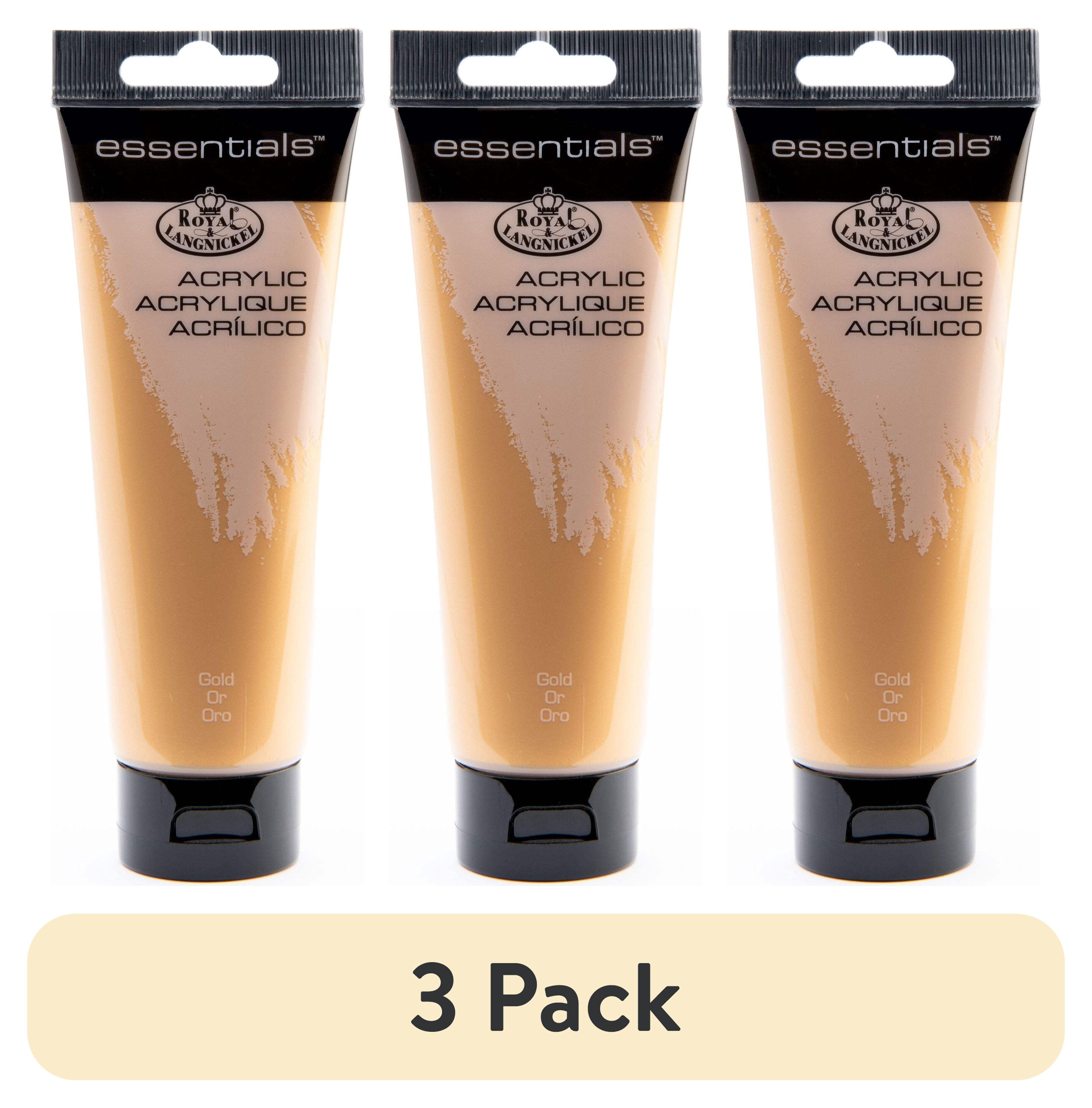 (3 pack) Royal & Langnickel Essentials 120ml Gold Artist Acrylic Paint