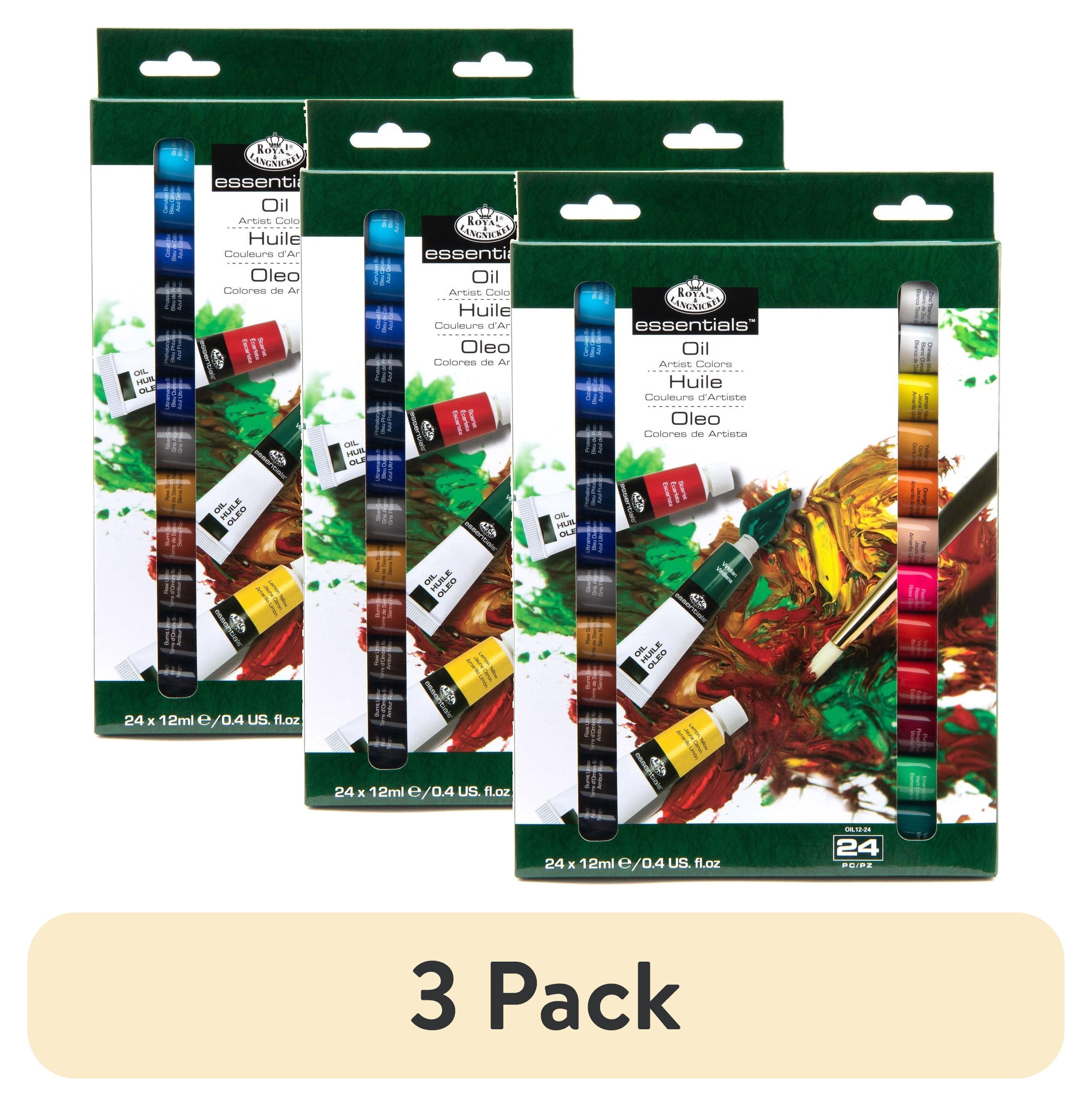 (3 pack) Royal & Langnickel Essentials 24-Piece Oil Paint Set, 12ml Tubes