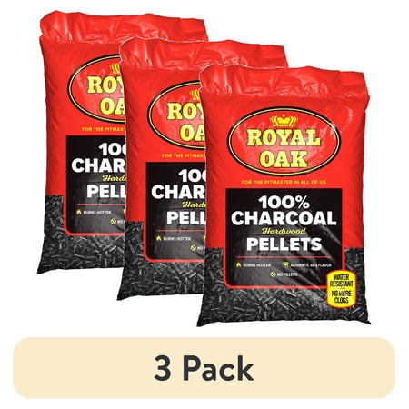 (3 pack) Royal Oak® 100% Charcoal Pellets
