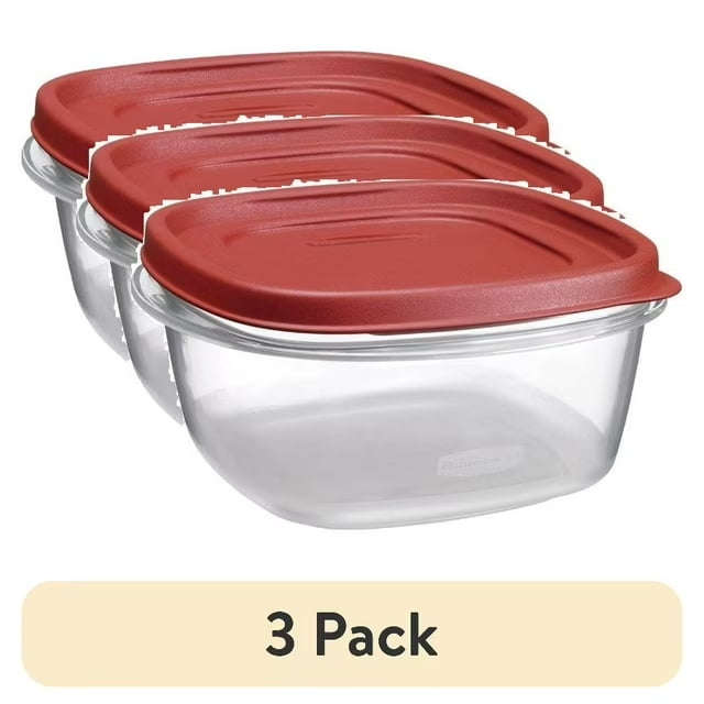 (3 pack) Rubbermaid Clear Food Storage Container 1 pk 5 cups