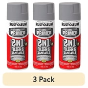 3 pack Rust-Oleum Automotive 2 in 1 Filler and Sandable Primer Spray, Gray, 12 oz