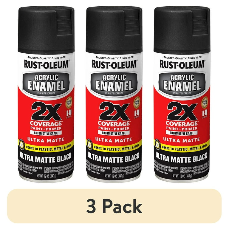3 pack) Rust-Oleum 372699 Automotive Ultra Cover 2X Black Matte, 1
