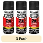 3 pack Rust-Oleum Automotive Ultra Cover 2X Black Matte Spray Paint