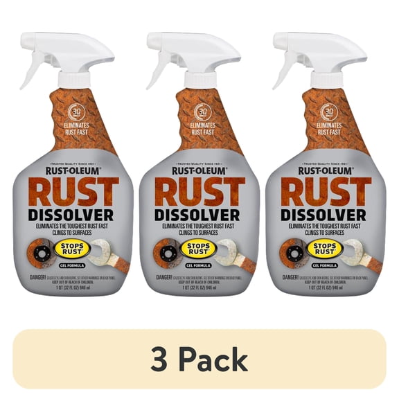 (3 pack) Rust-Oleum Rust Dissolver Gel Spray-300112, 32 oz