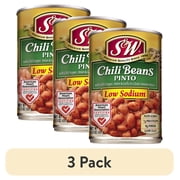(3 pack) S&W Pinto Chili Beans - Low Sodium - 15.5 oz. Can