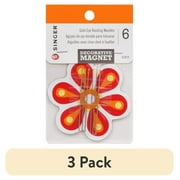 (3 pack) SINGER Gold Eye Steel Basting Needles with Decorative Magnet, 6 Count