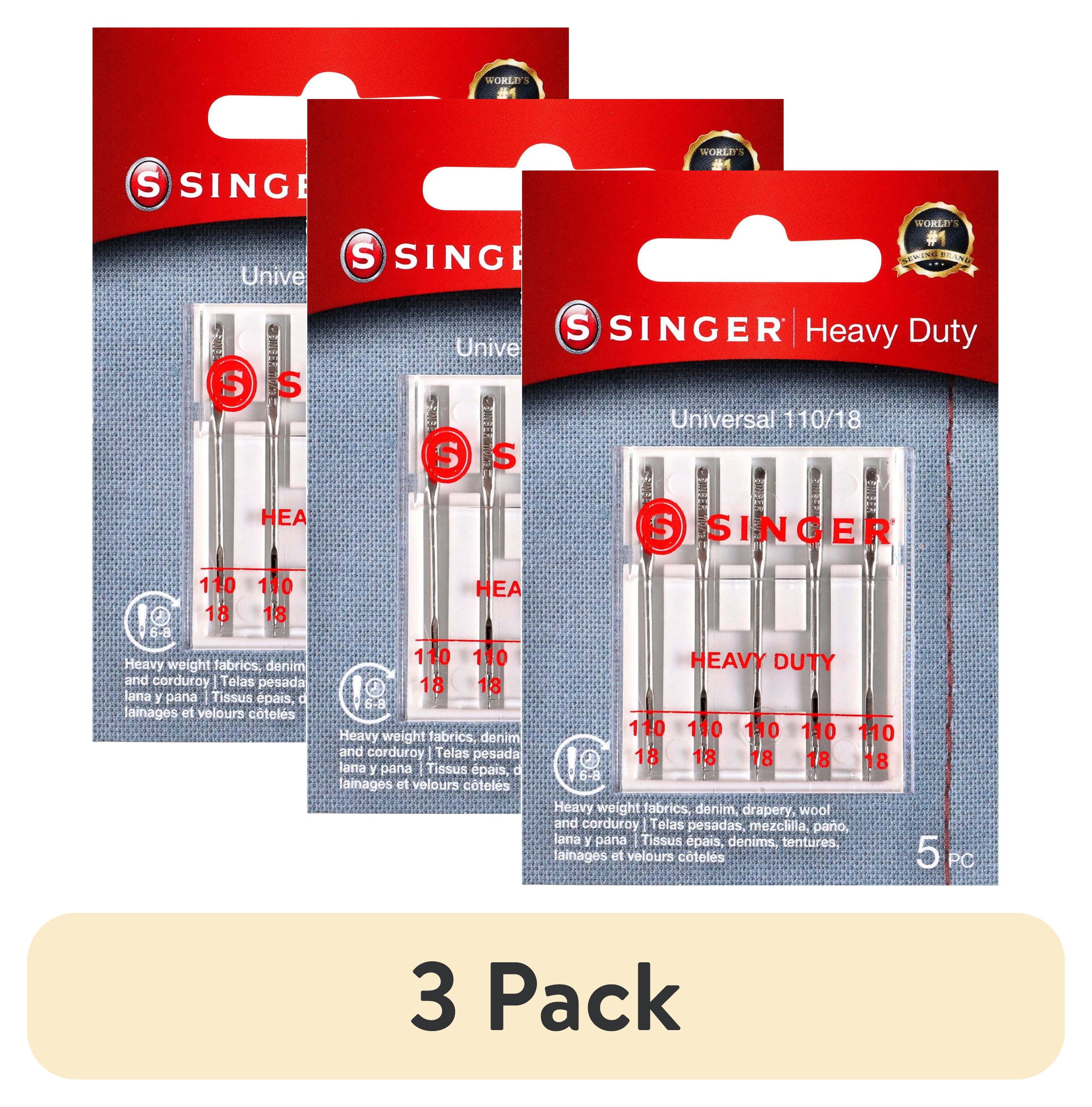 (3 pack) SINGER Size 110/18 Topstitch Heavy Duty Sewing Machine Needles (5 pack)
