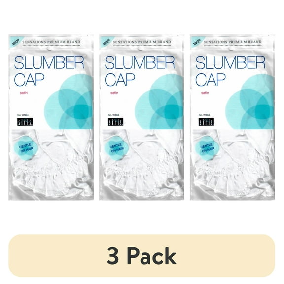 (3 pack) SIRIS Sensations Slumber Cap, White, XL