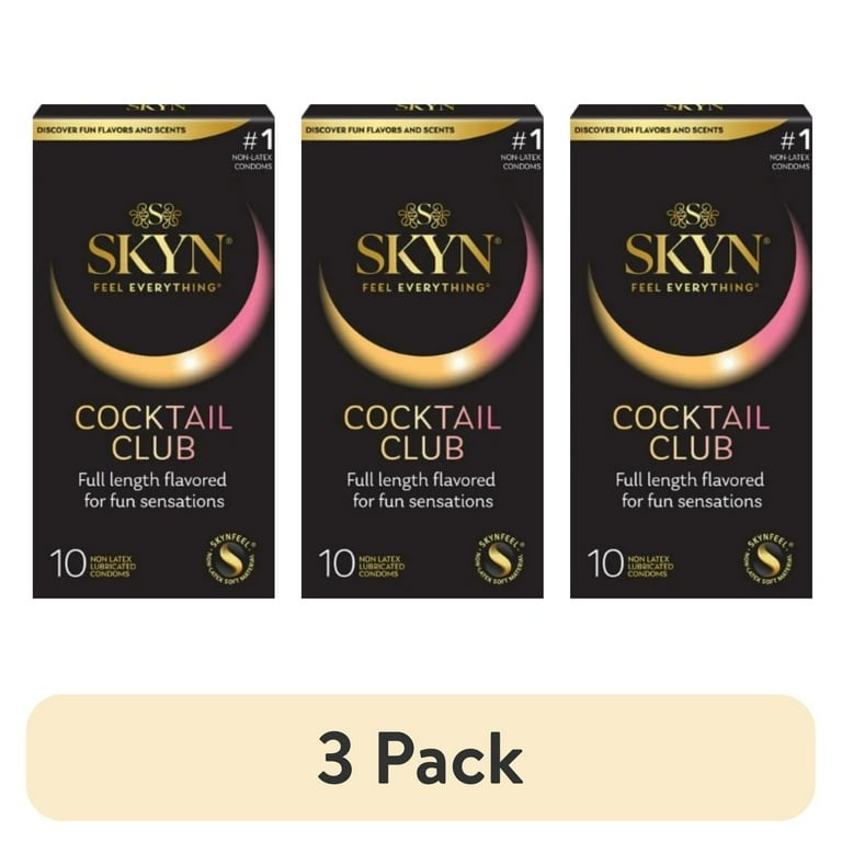 3 pack) SKYN Cocktail Club Flavored Non-Latex Lubricated Condoms, 10 Count  - Walmart.com