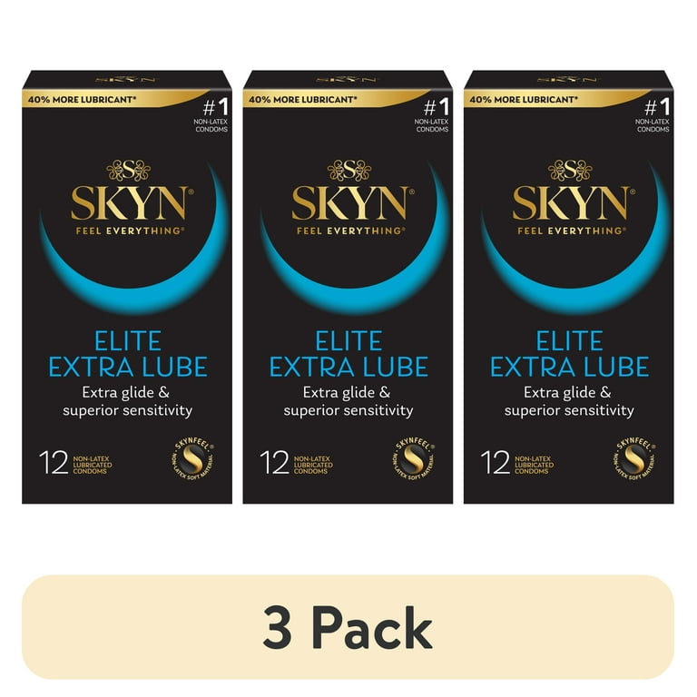3 pack) SKYN Elite Non-Latex Extra Lubricated Condoms, 12 Count -  Walmart.com