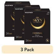 3 pack SKYN Original Non-Latex Lubricated Condoms, 24 Count