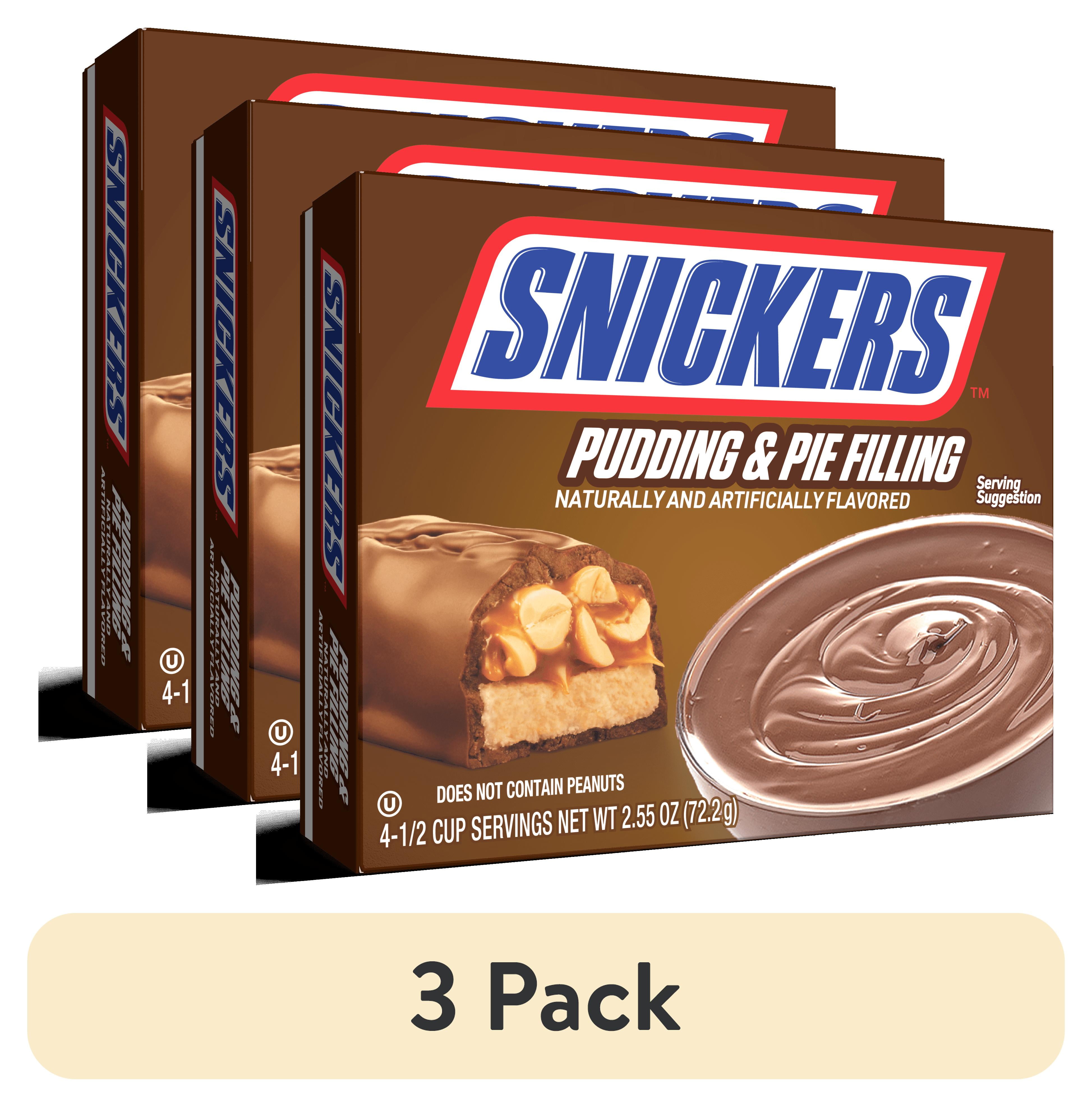 (3 pack) SNICKERS™ Milk Chocolate Pudding & Pie Filling, Fat-Free, 3.03 oz, Box