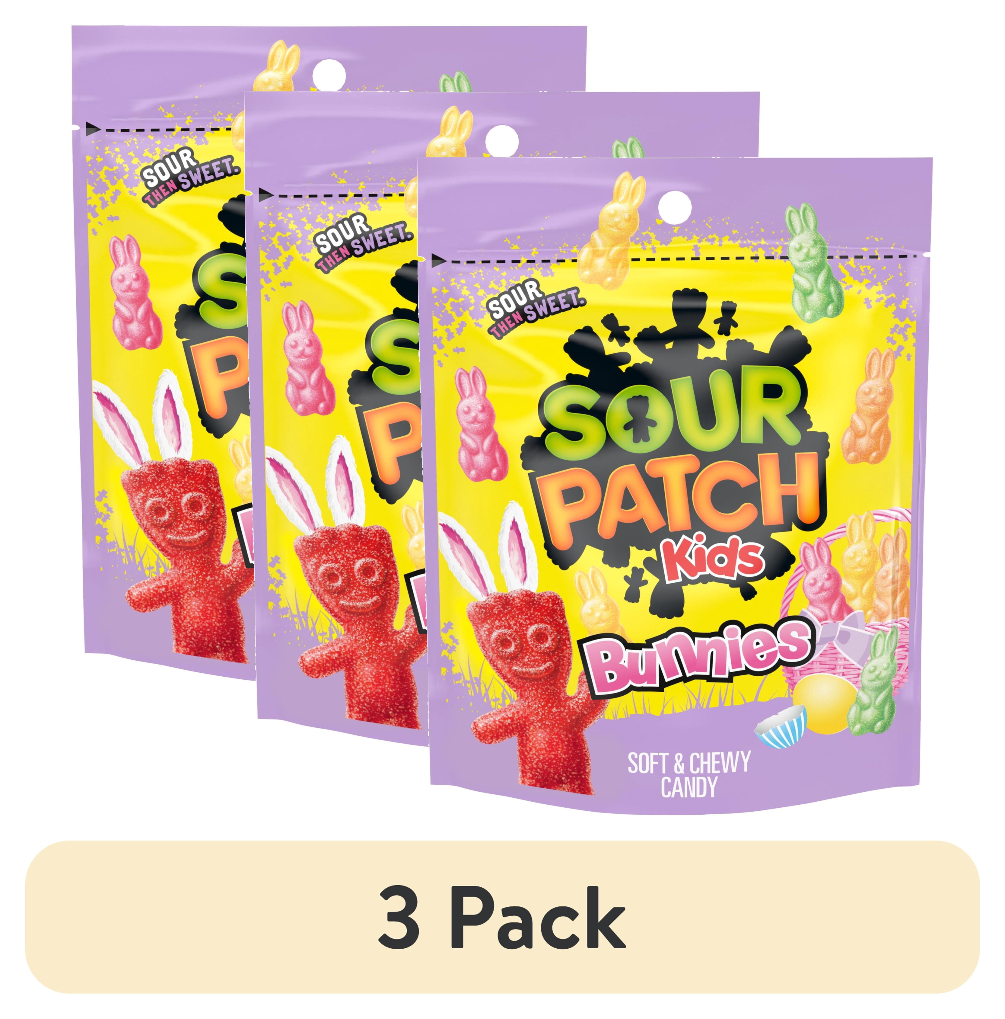 (3 pack) SOUR PATCH KIDS Bunnies Soft & Chewy Easter Candy, 10 oz