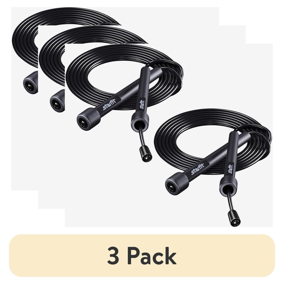 (3 pack) Jump Rope - 9.8FT Adjustable Skipping Rope for Home & Gym, Pack of 2, Jump Ropes for Fitness, Weighted Jump Rope, Tangle-Free Jump Ropes for Adults & Kids - Black