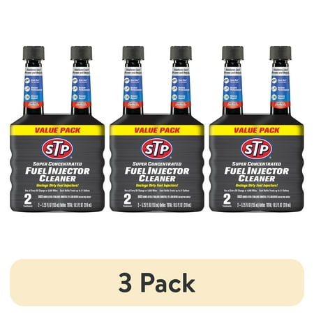(3 pack) STP Super Concentrated Fuel Injector Cleaner 5.25 fl oz 2 Count