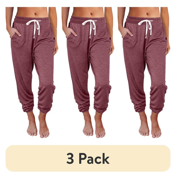 (3 pack) SUNBS Womens Sweatpants Joggers Cargo Sweat Pants Baggy Lounge Pants for Hiking Clothing