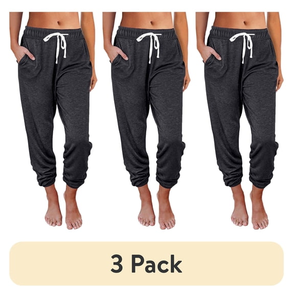 (3 pack) SUNBS Womens Sweatpants Joggers Cargo Sweat Pants Baggy Lounge Pants for Hiking Clothing