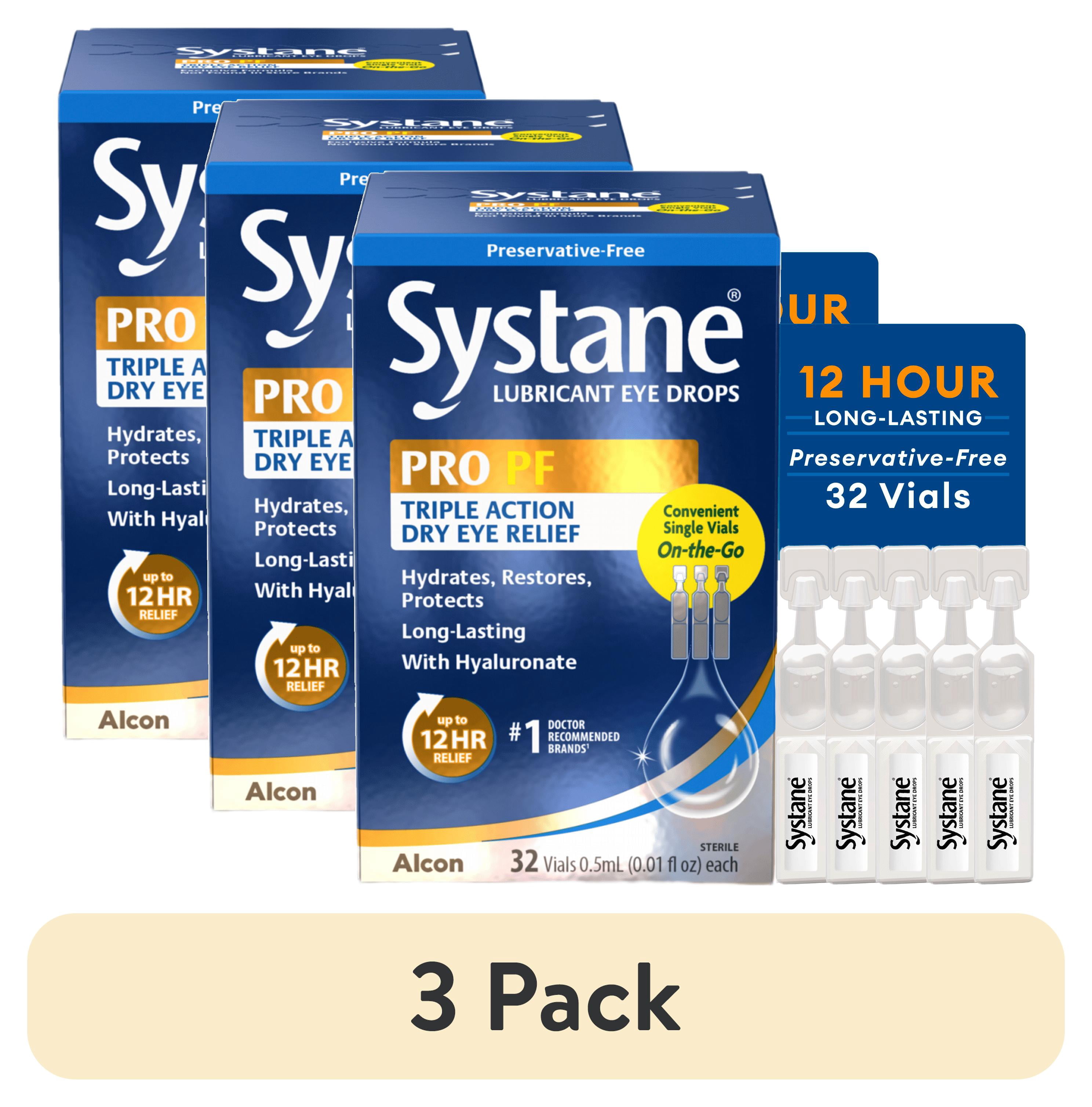 (3 pack) SYSTANE PRO Preservative Free Triple Action Dry Eye Relief Unit Dose 32CT