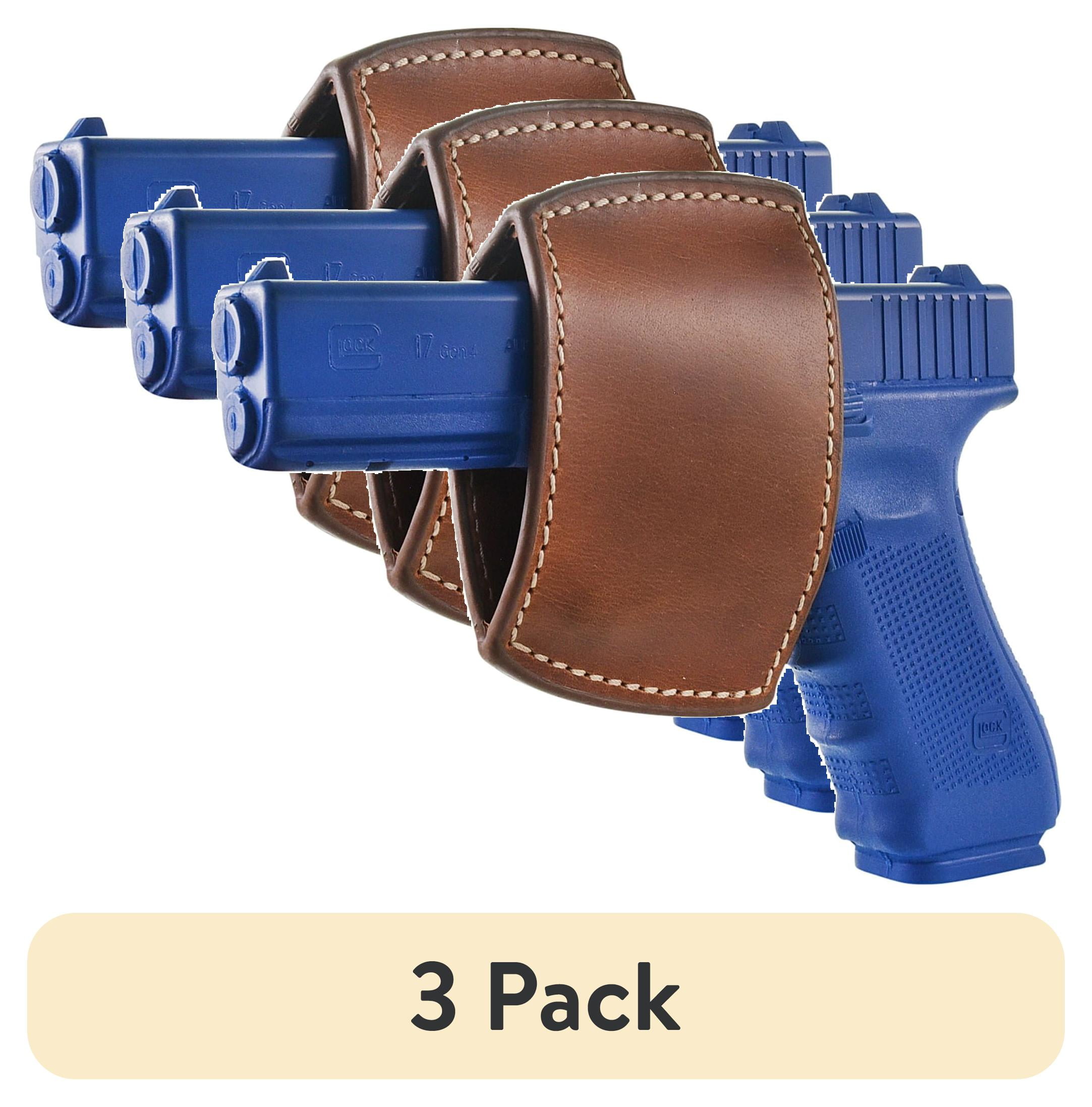 (3 pack) Saddle Mate Leather Universal Gun Holster, Brown, for Large Frame Pistols, Ambidextrous