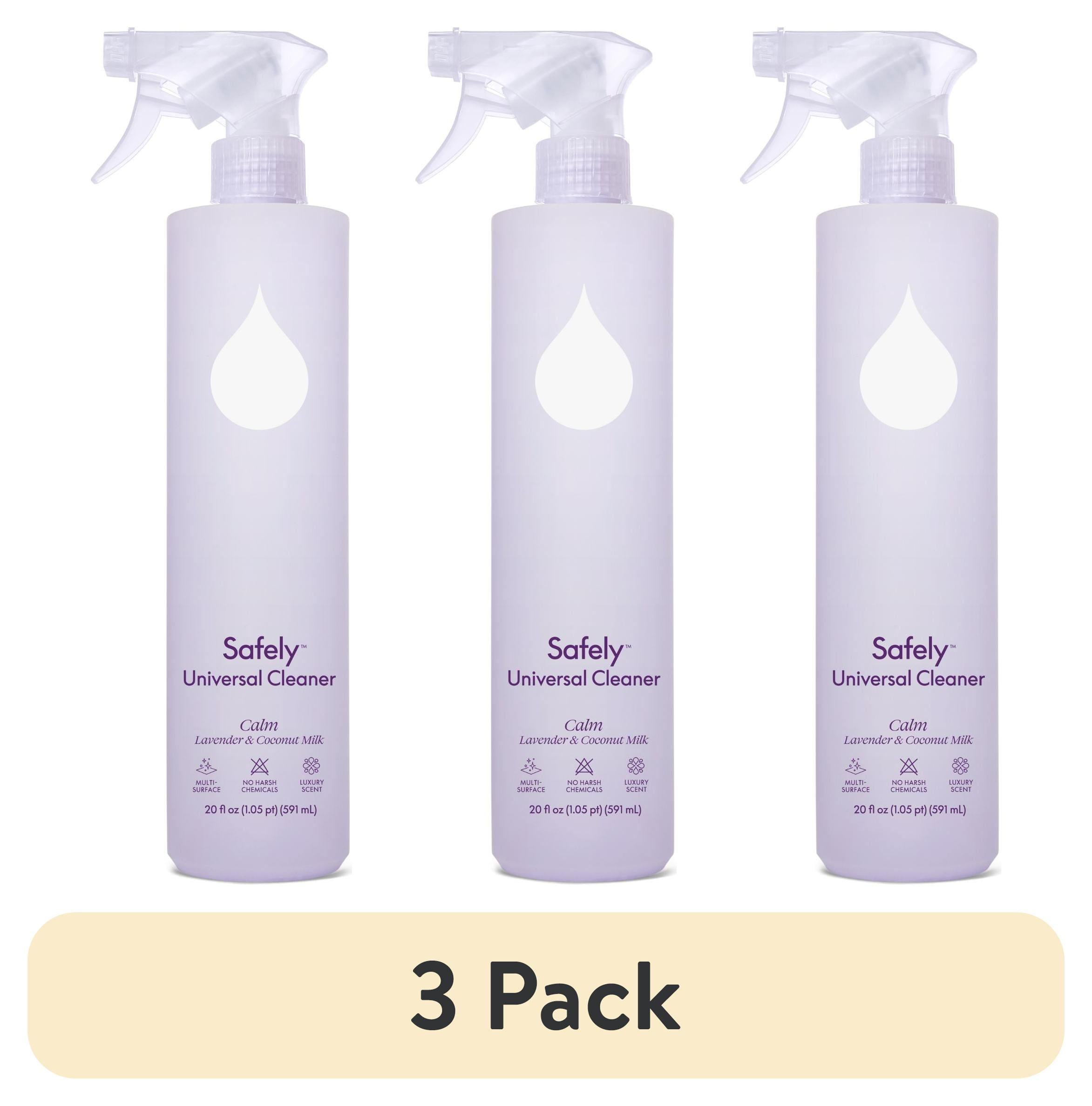 (3 pack) Safely Multi-Surface Universal Cleaner, Calm Scent, 20 fl oz