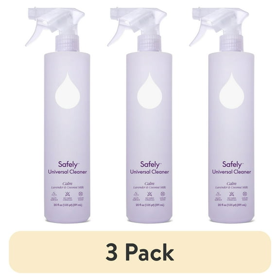 (3 pack) Safely Multi-Surface Universal Cleaner, Calm Scent, 20 fl oz