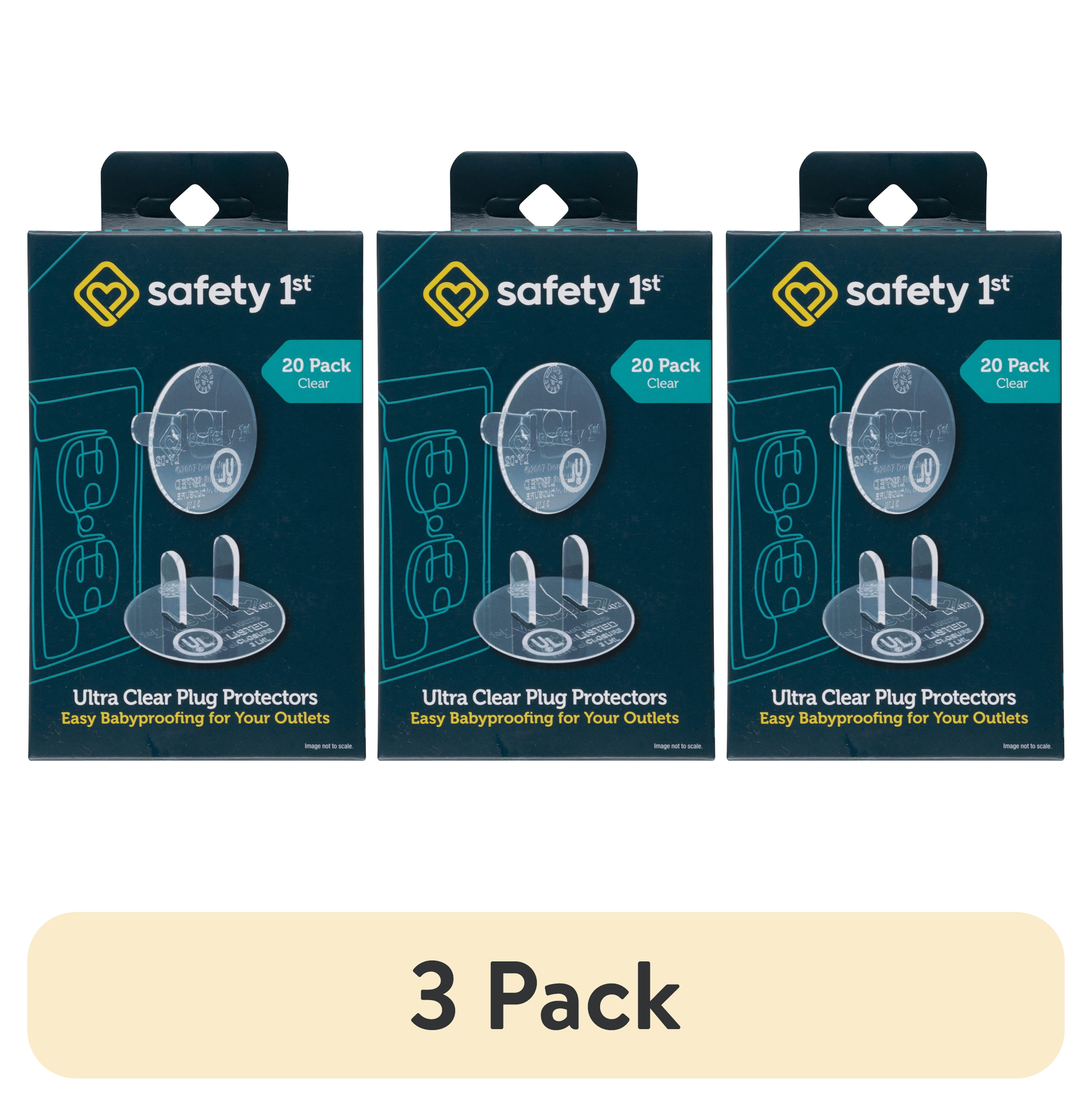 (3 pack) Safety 1st Ultra Clear Plug Protectors (20pk), Clear, Toddler
