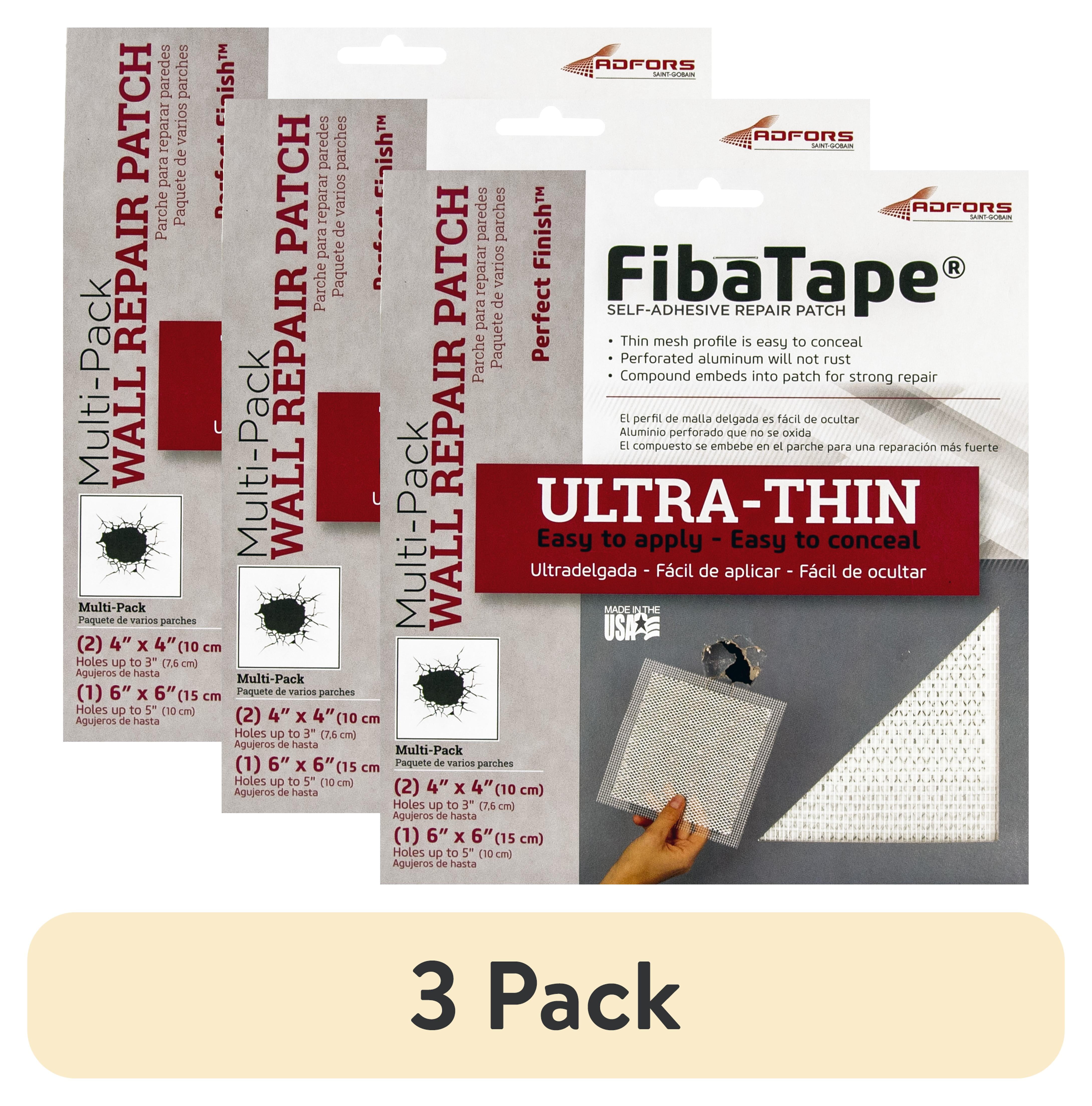 (3 pack) Saint-Gobain ADFORS FibaTape Perfect Finish Multi-Pack Self-Adhesive Wall Repair Patch White FDW9150-U