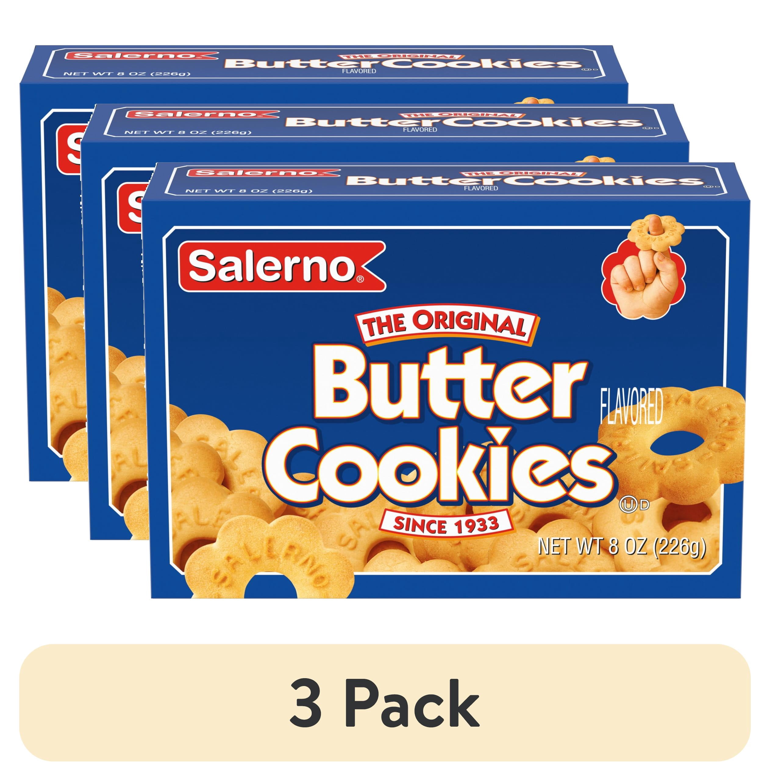 (3 pack) Salerno Original Butter Cookies, 8 oz Box