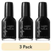 (3 pack) Sally Hansen Hard As Nails Nail Color, Black Heart, 0.45 oz