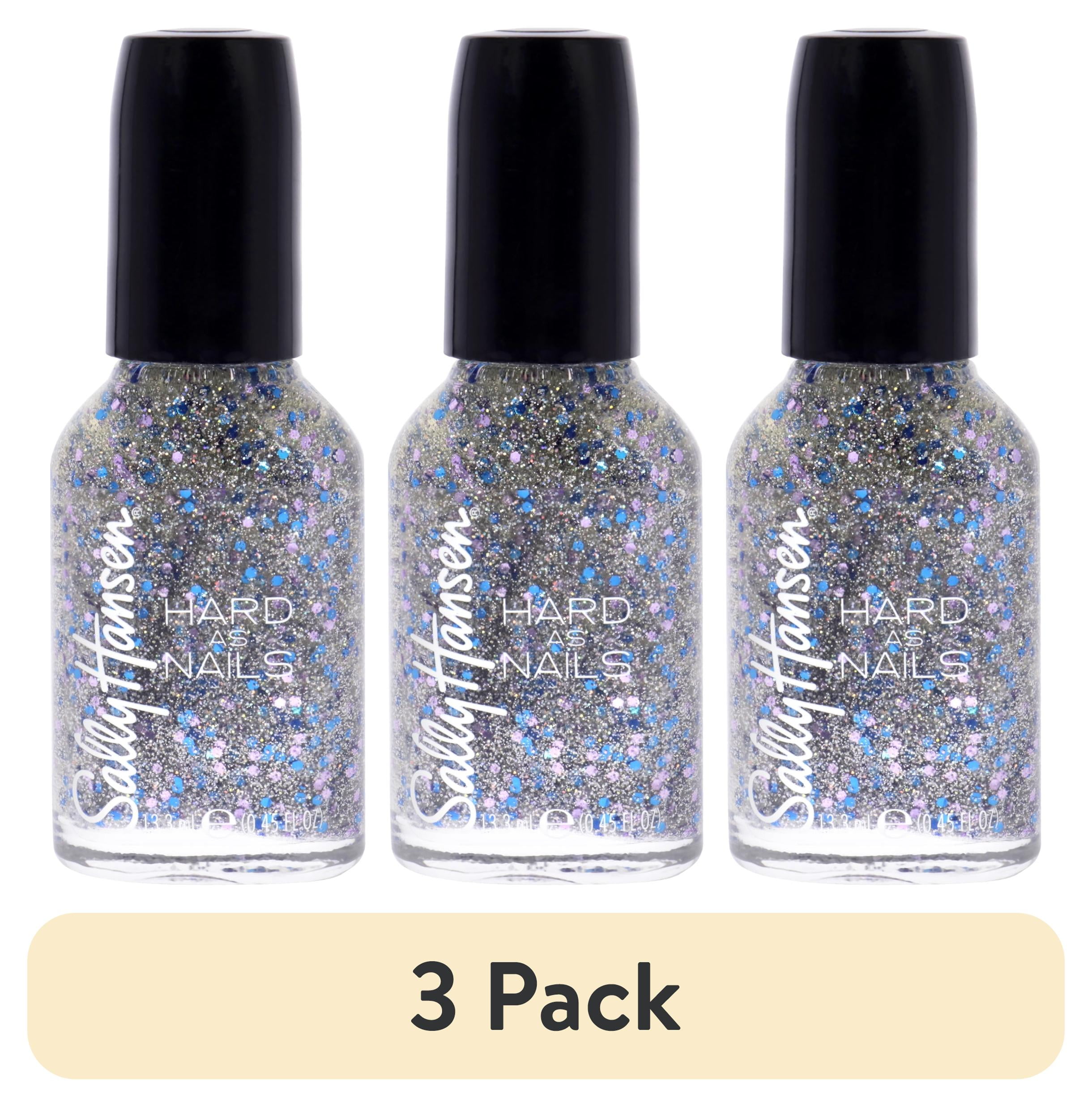 (3 pack) Sally Hansen Hard as Nails - Ice Queen, Glitter Nail Polish .45 fl oz