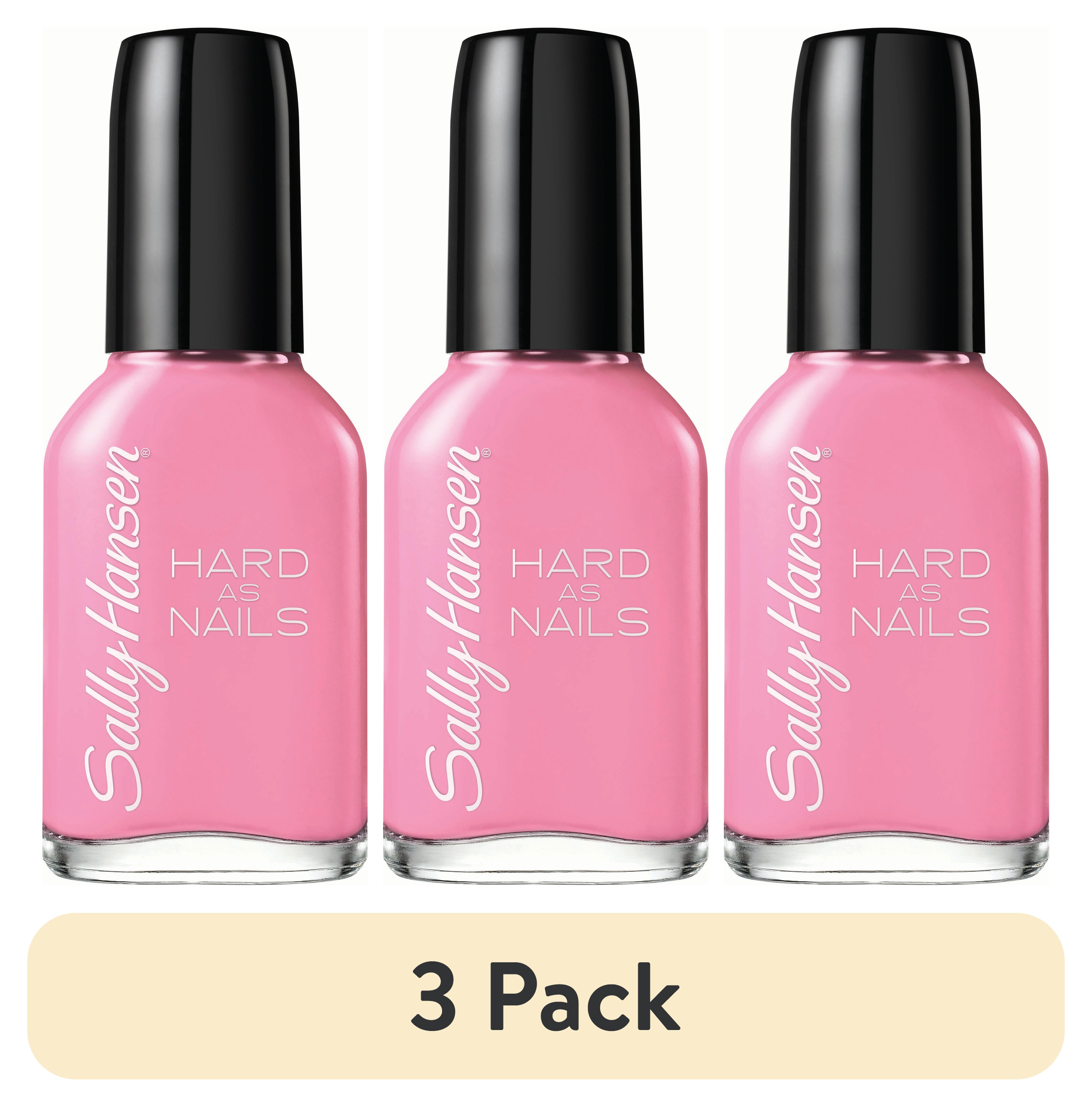 (3 pack) Sally Hansen Hard as Nails Nail Polish, Heart of Stone, 0.45 oz, No Chipping or Splitting