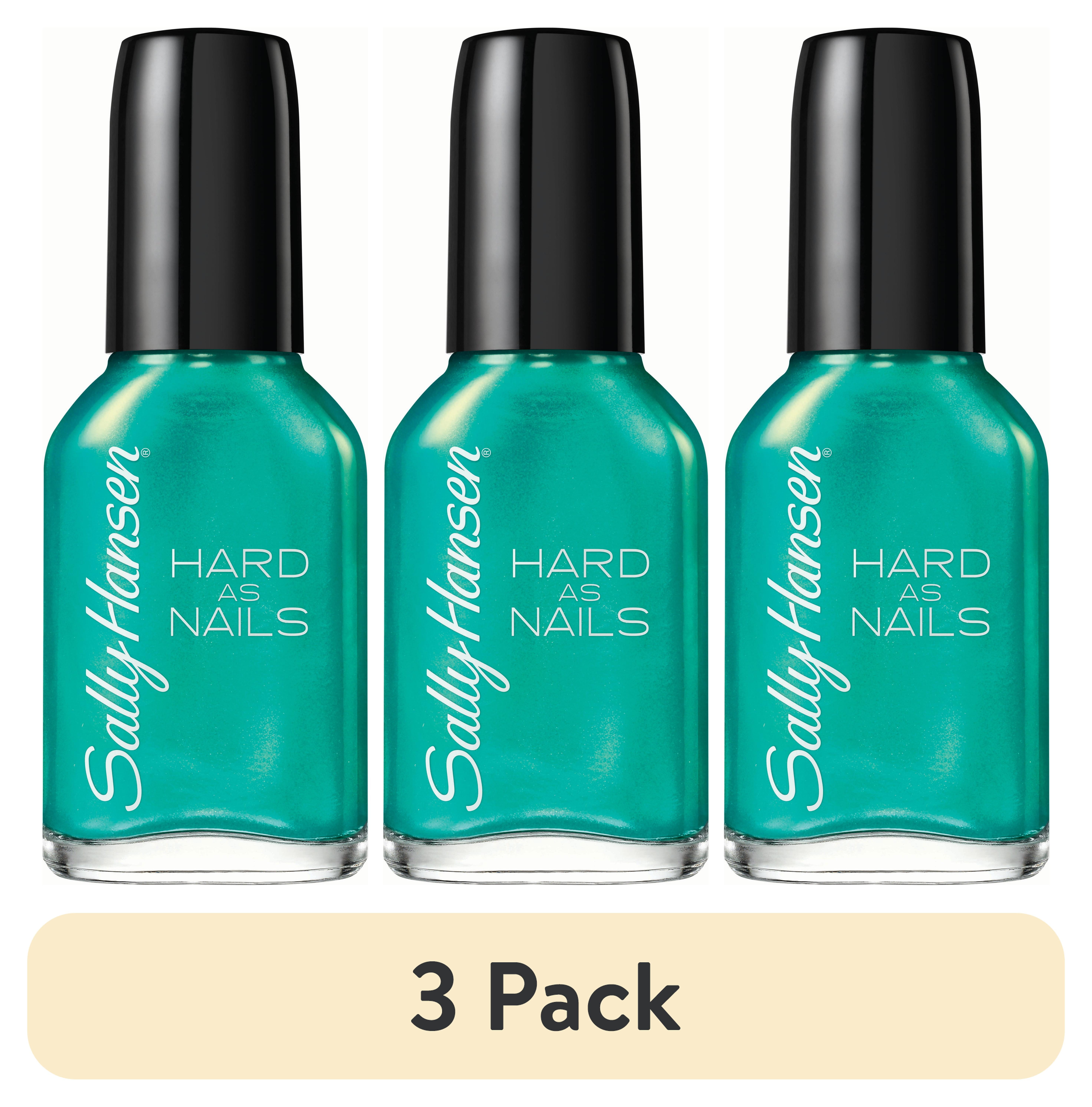(3 pack) Sally Hansen Hard as Nails Nail Polish, Made in Jade, 0.45 oz, No Chipping or Splitting
