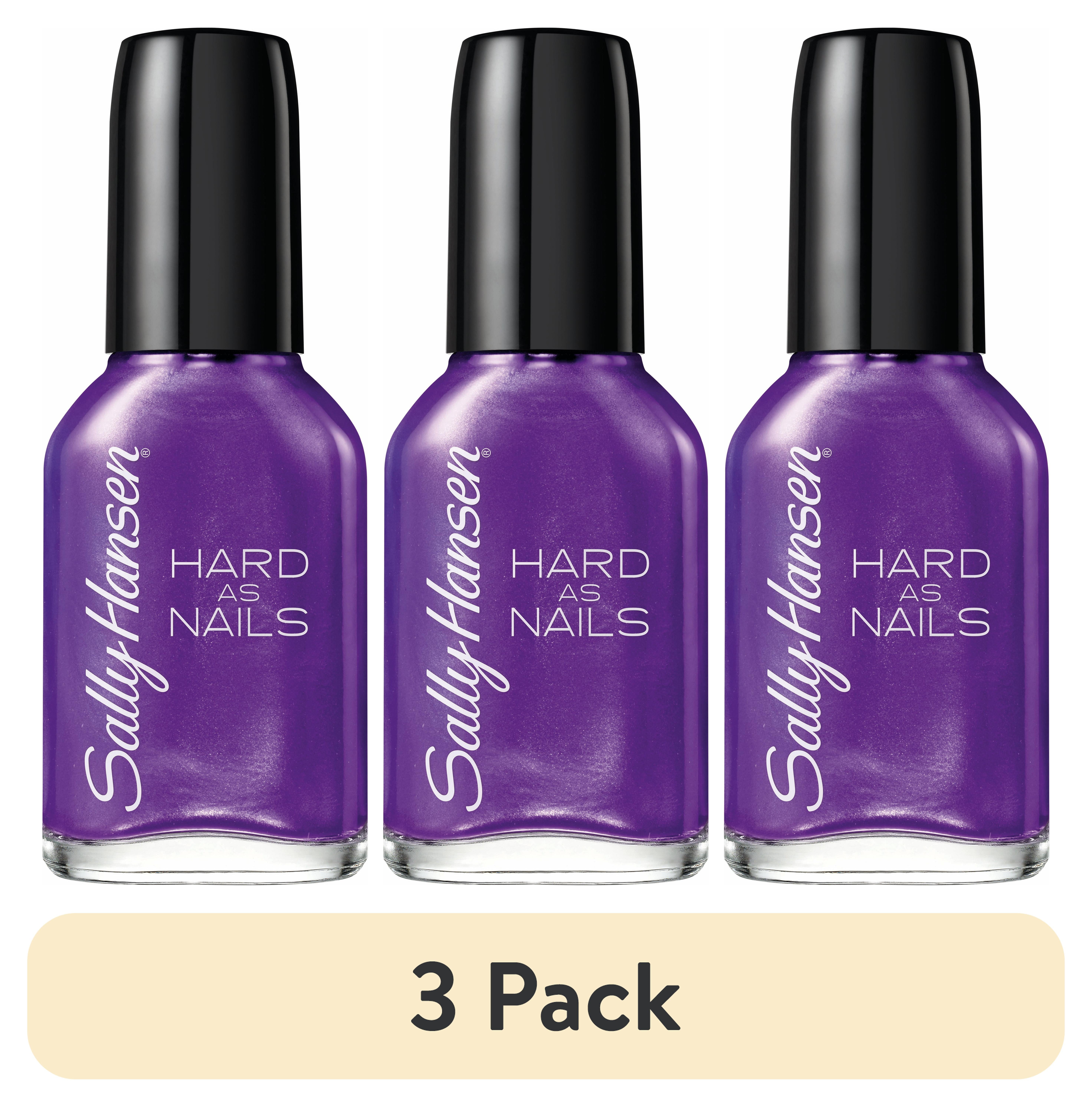(3 pack) Sally Hansen Hard as Nails Nail Polish, Rock Bottom, 0.45 oz, No Chipping or Splitting