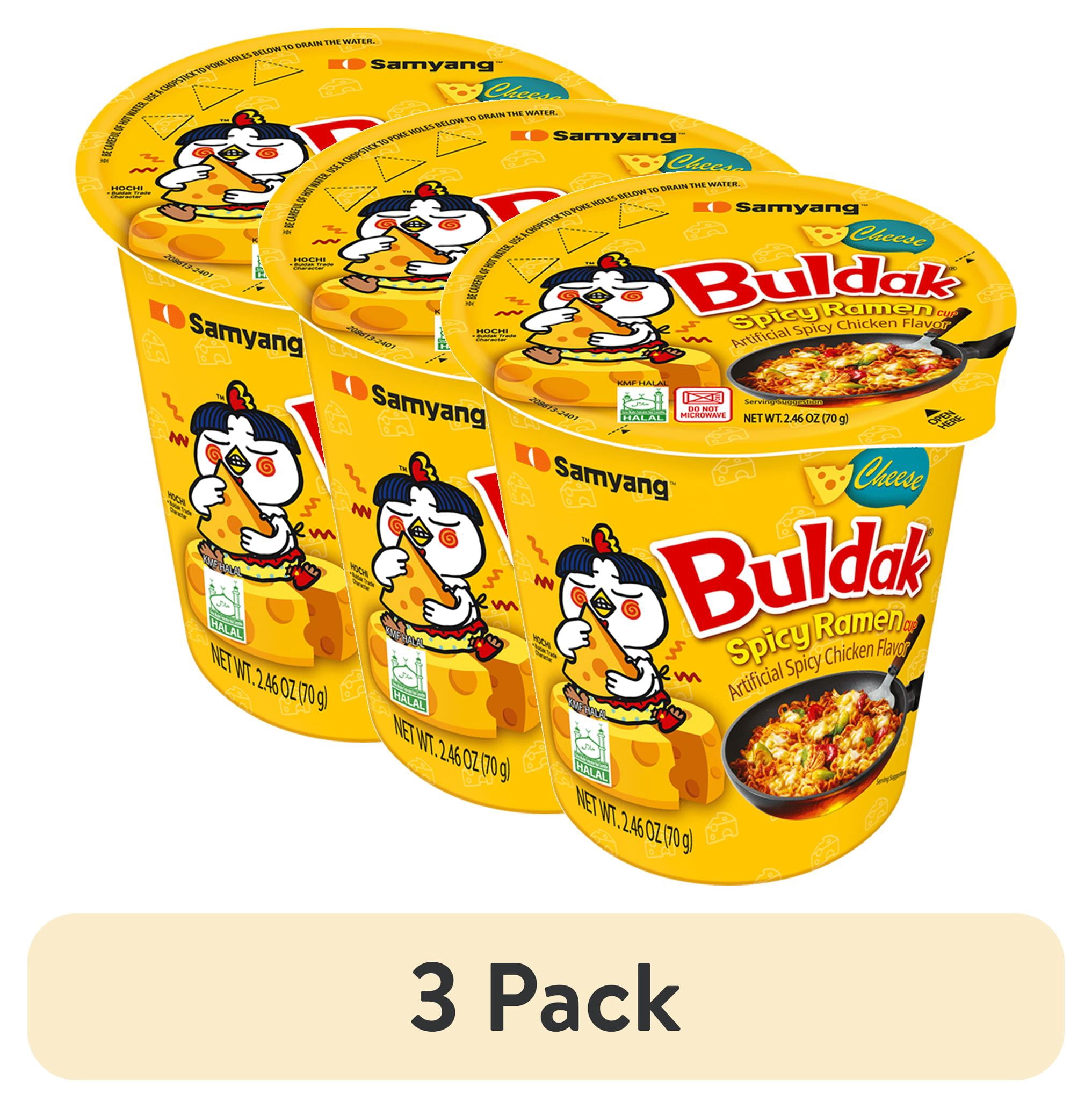 (3 pack) Samyang Buldak Spicy Cheese Instant Ramen Noodles, 2.46 oz Cup