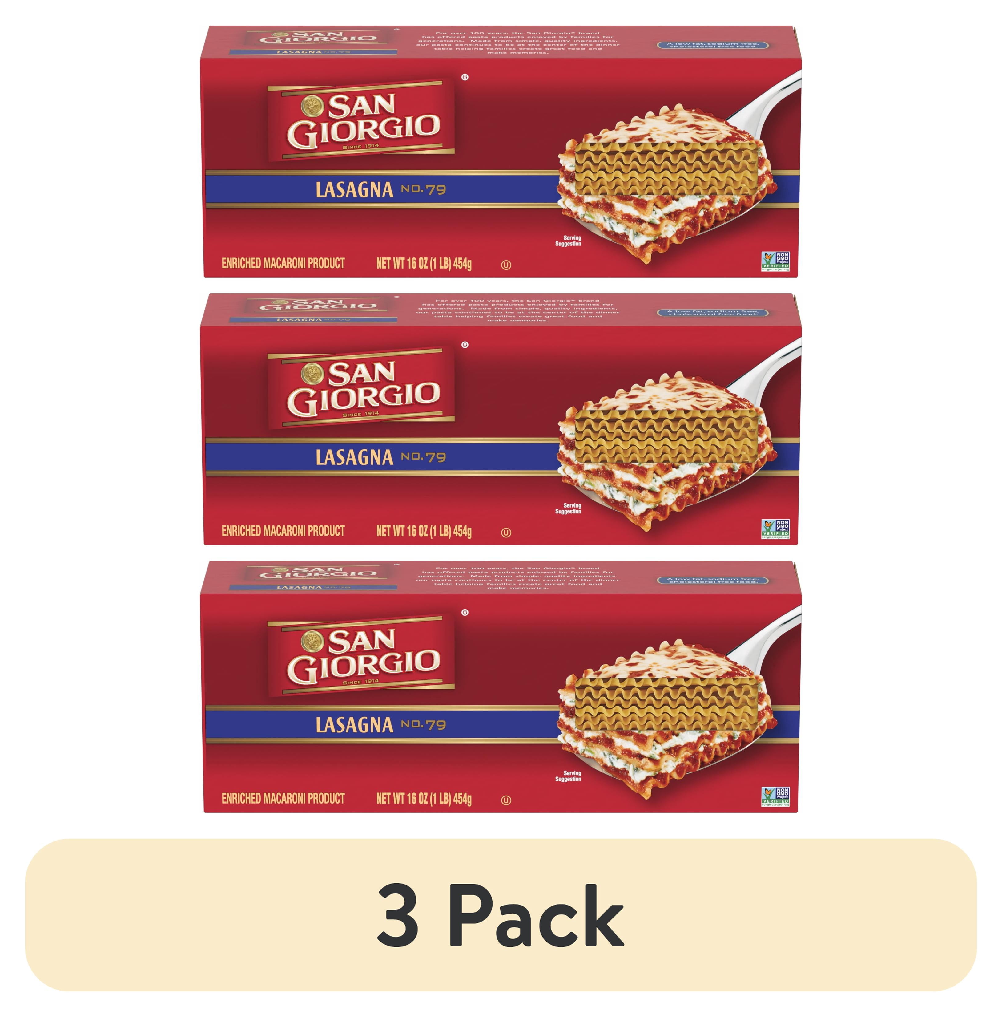 (3 pack) San Giorgio 16 oz Lasagna Pasta