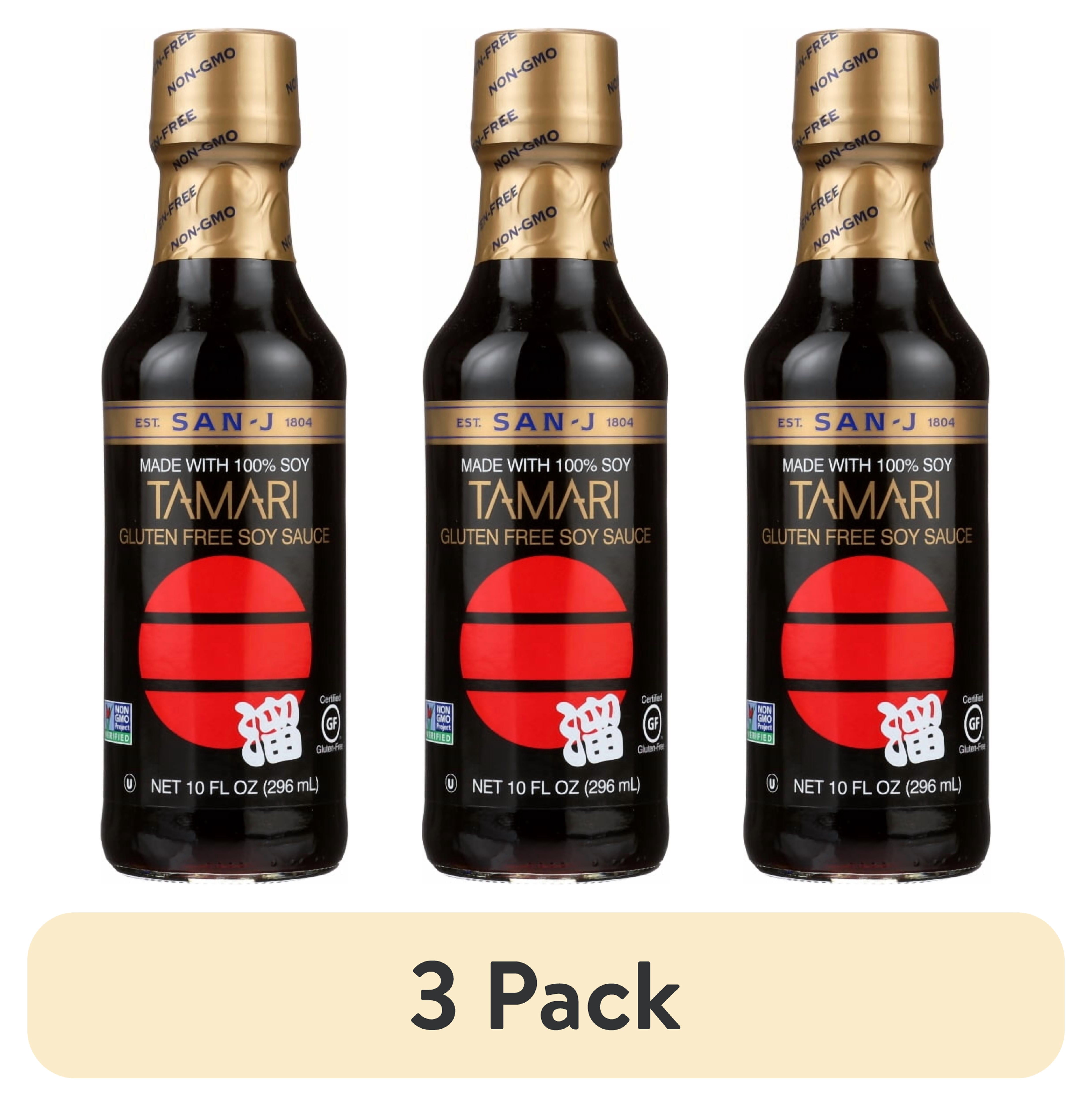 (3 pack) San J Tamari Soy Sauce, 10 fl oz