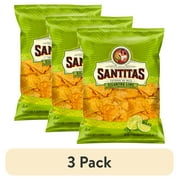 (3 pack) Santitas Tortilla Chips Cilantro Lime Flavored Snack Chips, 10.5 Ounce Bag