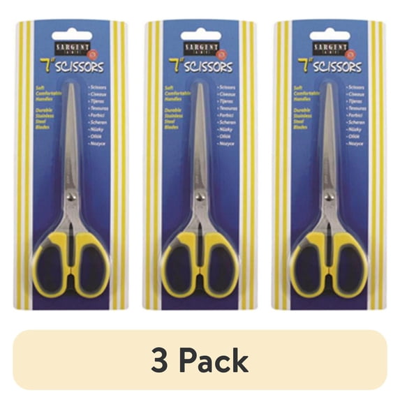 (3 pack) Sargent Art Inc. SAR220911 Adult Comfy Grip Scissors 7in