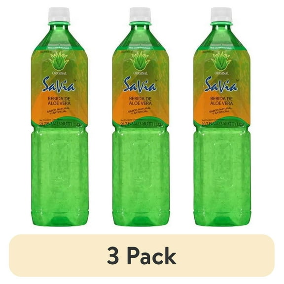 (3 pack) Savia Aloe Vera Juice, Original, 50.7 Fl Oz