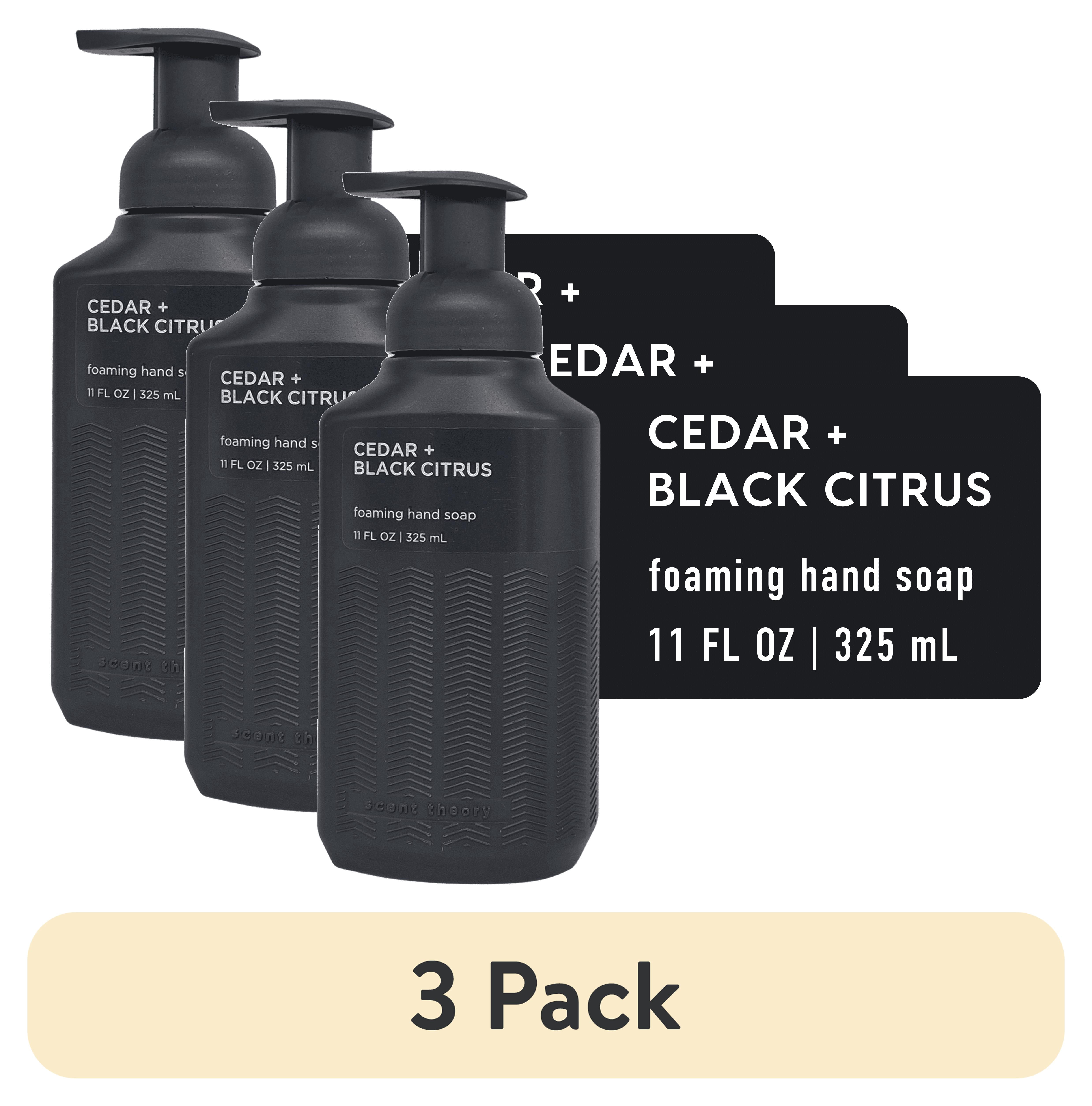 (3 pack) Scent Theory Foaming Hand Soap, Cedar and Black Citrus, 11 fl oz