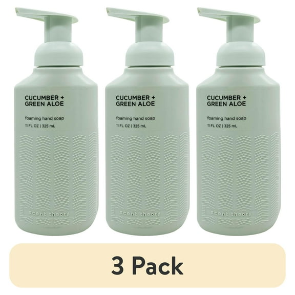 (3 pack) Scent Theory Foaming Hand Soap, Cucumber and Green Aloe, 11 fl oz
