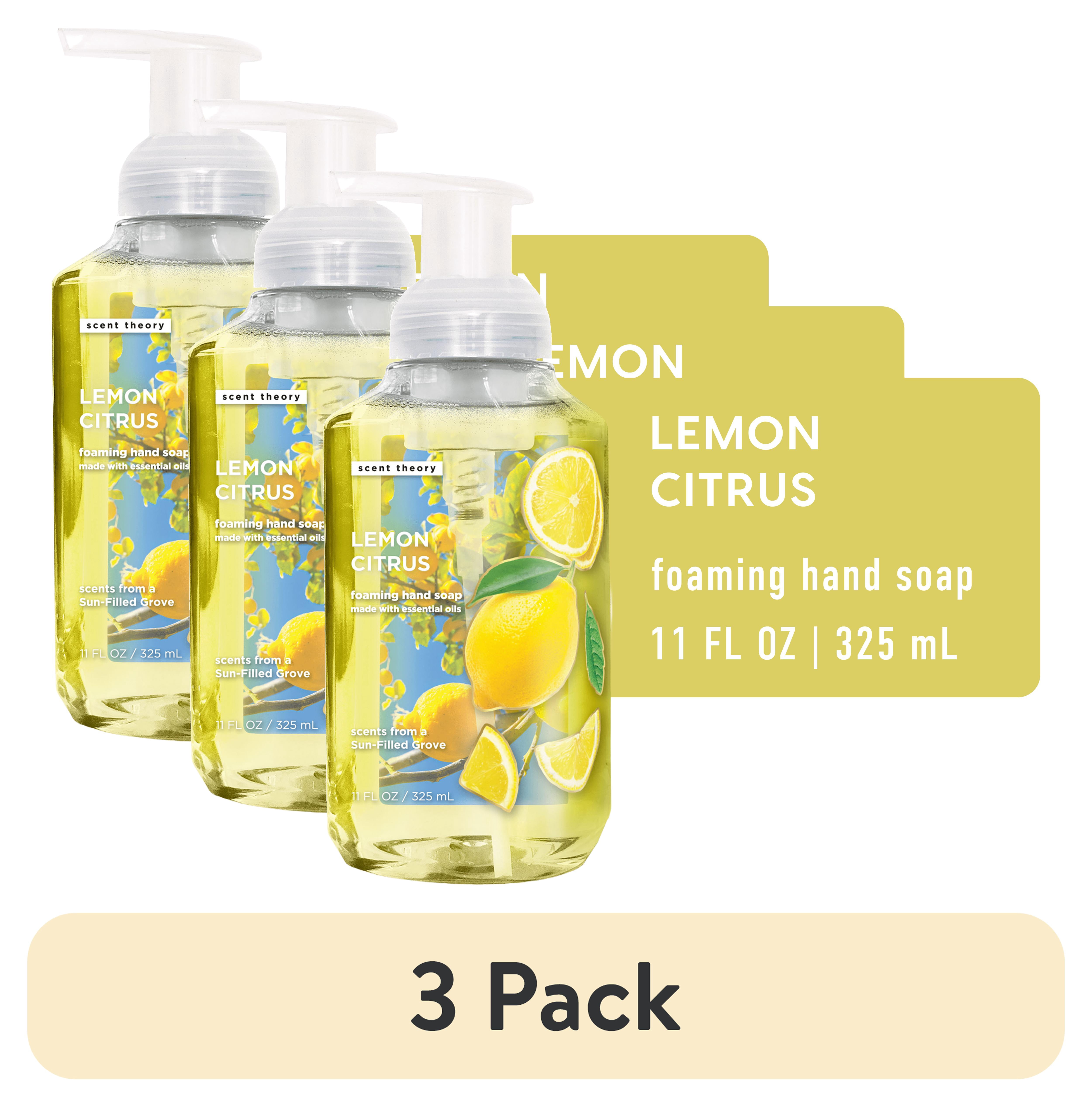(3 pack) Scent Theory Foaming Hand Soap, Lemon Cloudberry, 11 fl oz