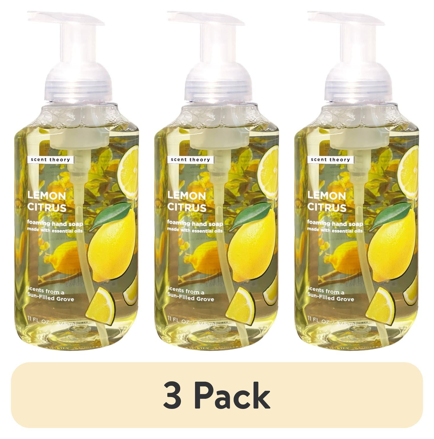 (3 pack) Scent Theory Foaming Hand Soap, Lemon Citrus, 11 fl oz
