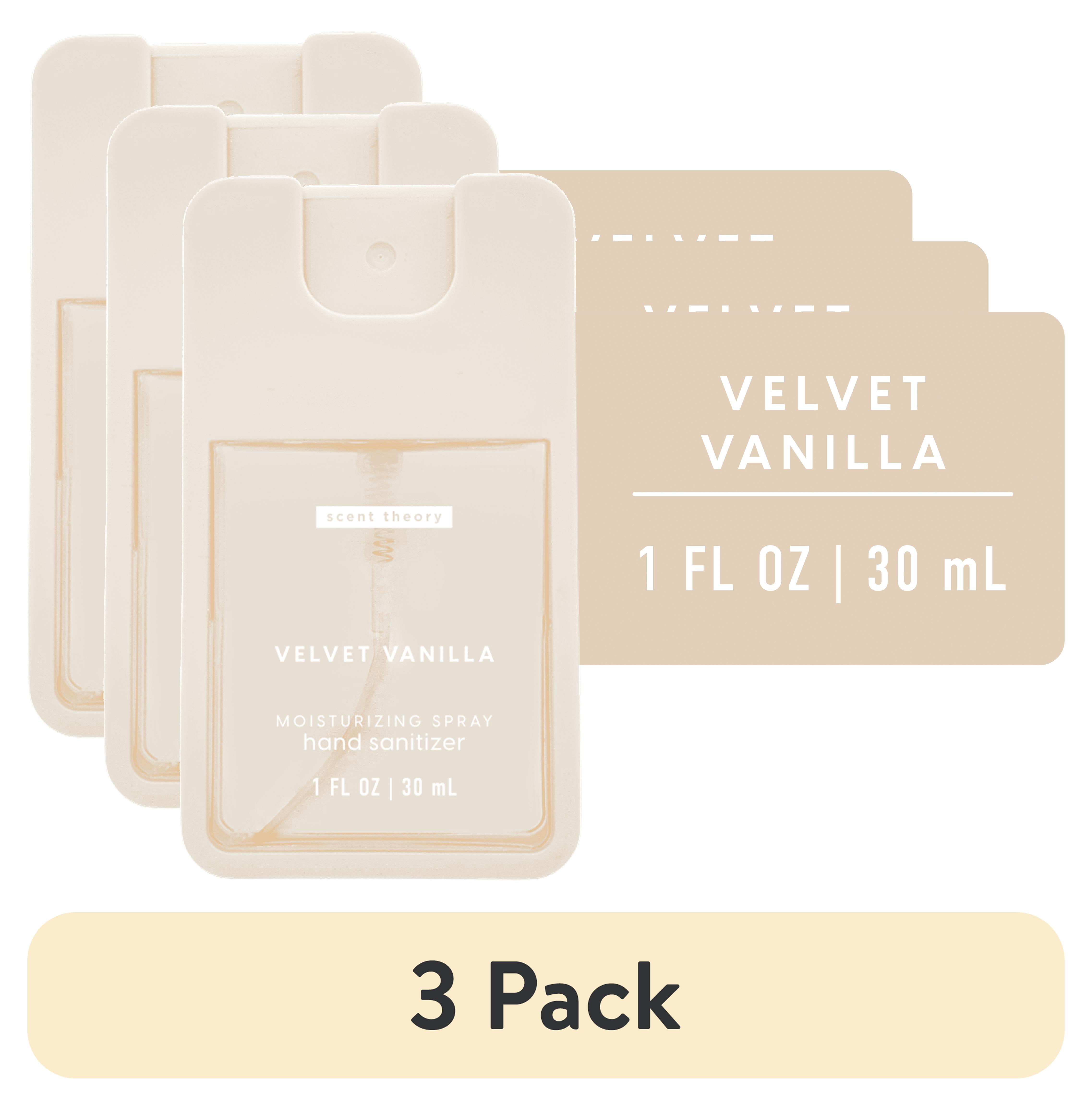(3 pack) Scent Theory Hand Sanitizer Spray, Velvet Vanilla, 1 fl oz