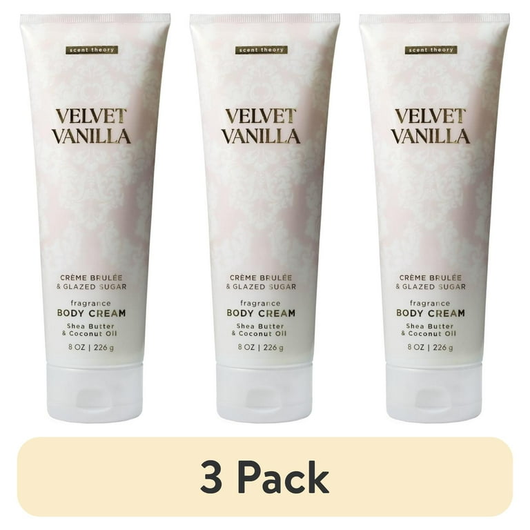 3 pack) Scent Theory Hand and Body Cream with Shea Butter, Velvet