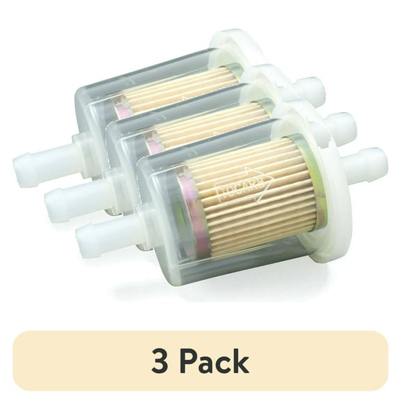 (3 pack) Scepter, 07480, in Line Fuel Filter. Color Clear. "Assembled Product Height'. 6.19" 6.19" tall