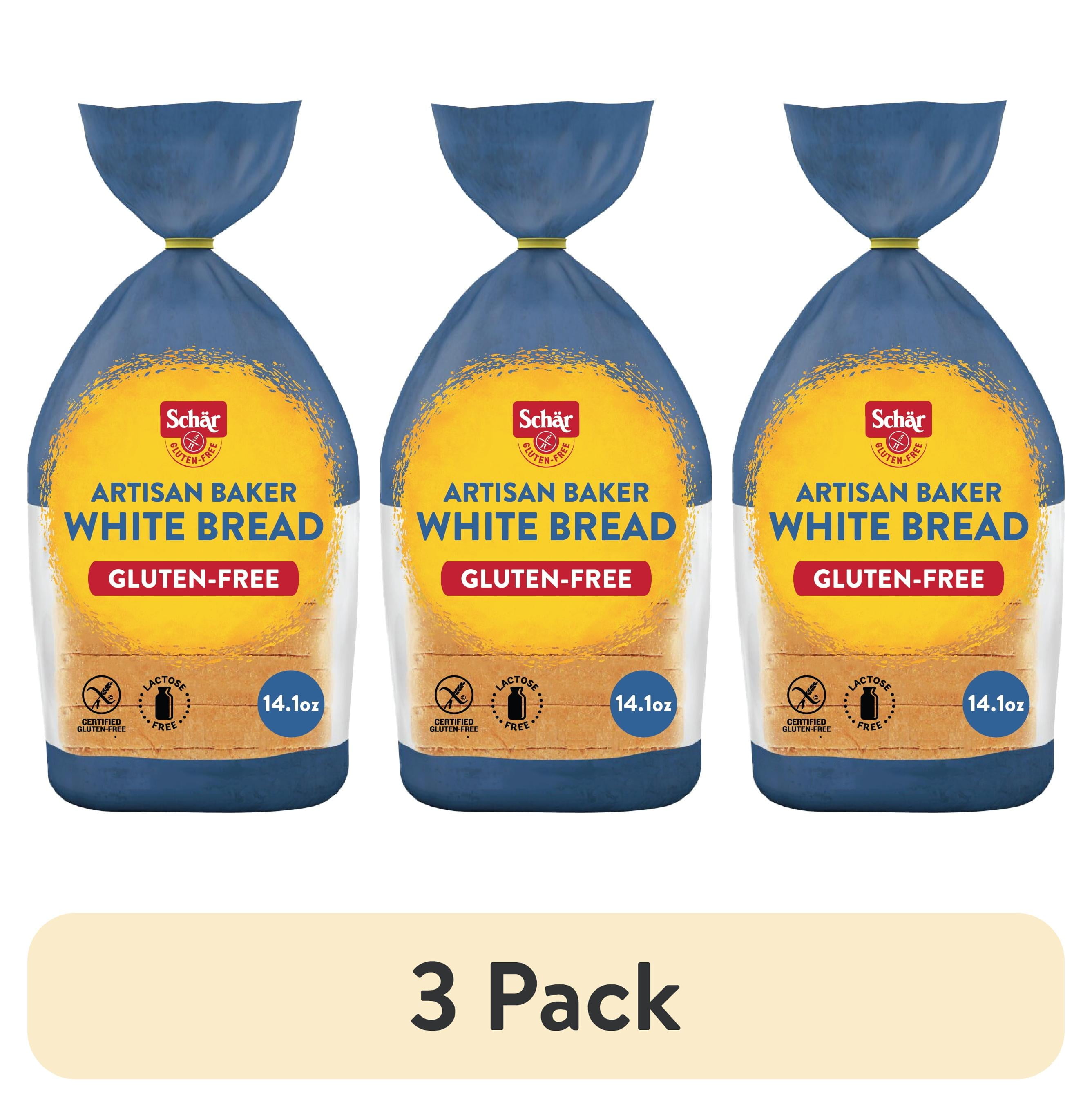 (3 pack) Schar Gluten Free Artisan Baker White Sourdough Bread Loaf, Regular, Shelf-Stable, 14.1 oz