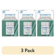 (3 pack) Schmetz Microtex Sewing Machine Needles - Size 80/12, 5 Count